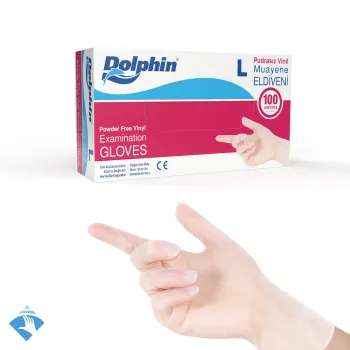 Dolphin Pudrasız Beyaz Vinil Eldiven
